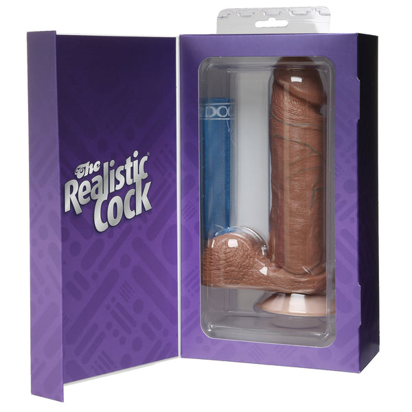 Realistic Cock - 8 inch Brown