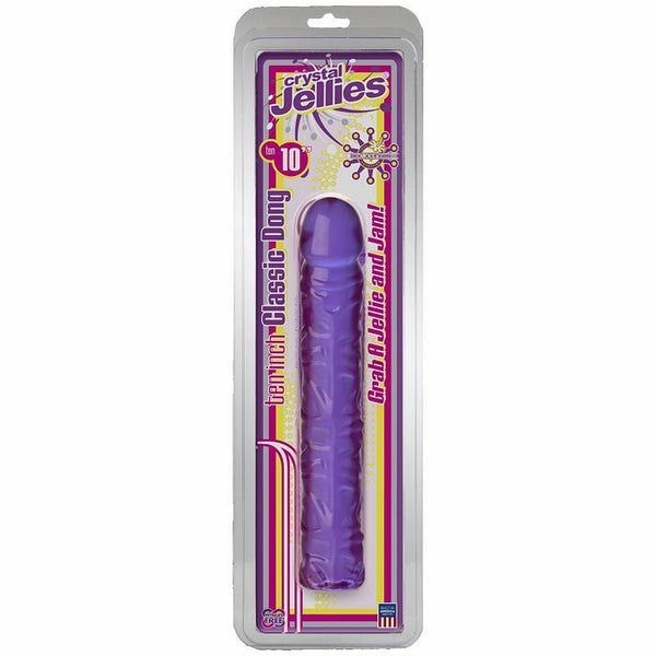 Crystal Jellies 10 inch Classic Dildo - Purple