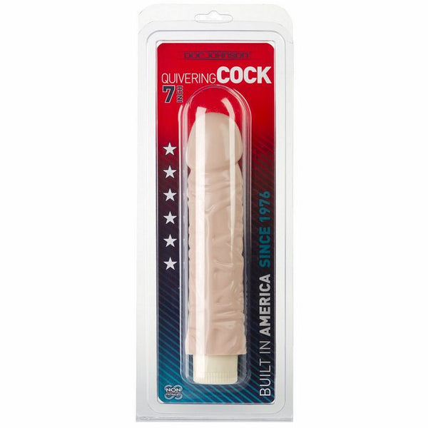 Quivering 8 inch Cock Vibe - White