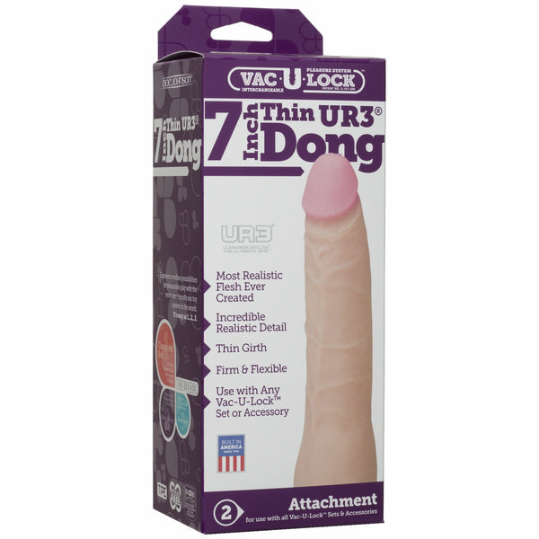 Vac-U-Lock 7 inch Ultraskyn UR3 Dong - White