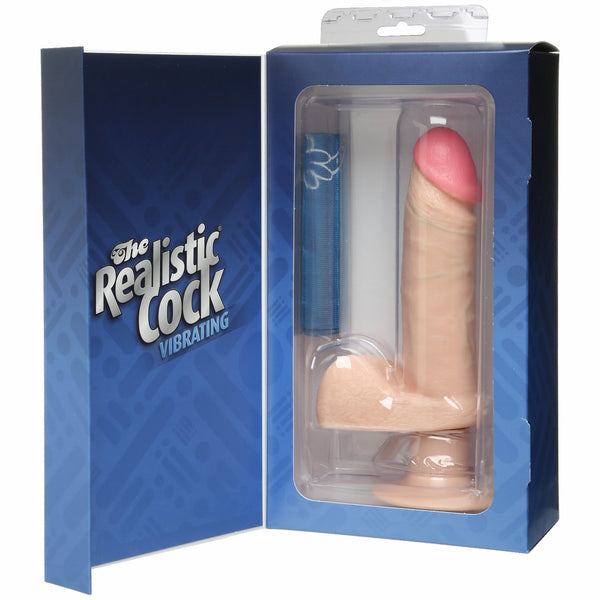 Vibrating 6 inch Realistic Cock - Flesh