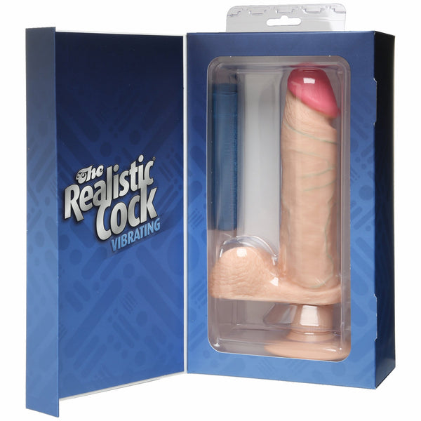 Vibrating 8 inch Realistic Cock - Flesh