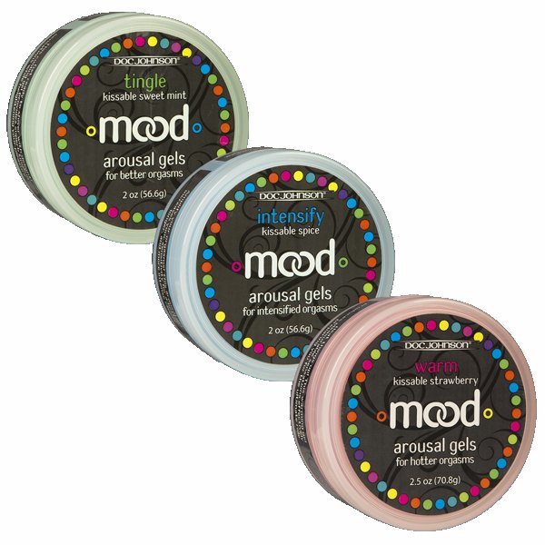 Mood Lube Kissble Foreplay Gels - 2 oz Asst. Flavors Pack of 3