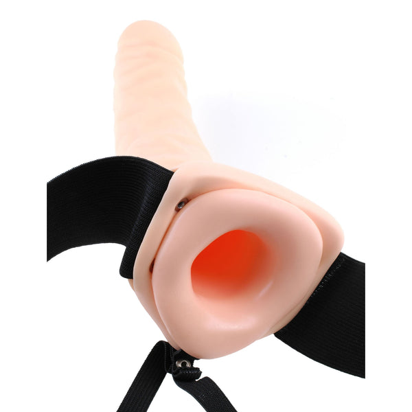 Pipe Dreams Fetish Fantasy Series  8" Vibrating Hollow Strap-On