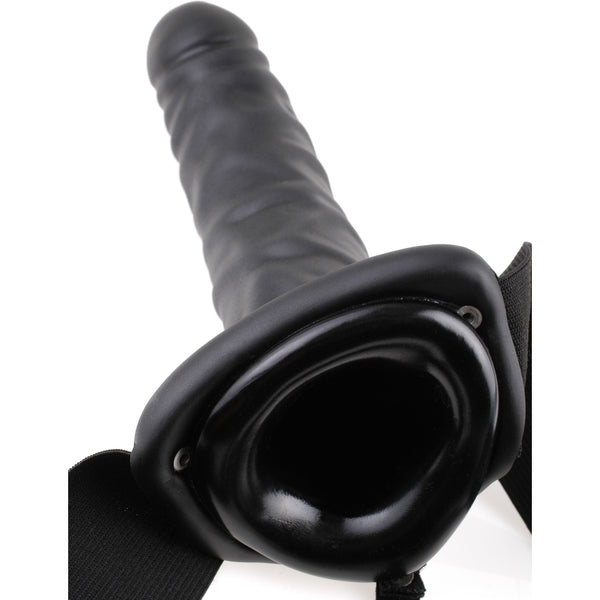 Pipe Dreams Fetish Fantasy Series  8" Vibrating Hollow Strap-On