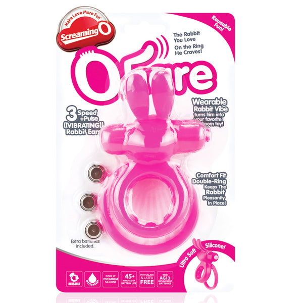 Screaming O Ohare Vibrating Cock Ring Pink