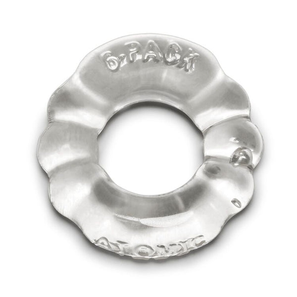 Oxballs Atomic Jock 6-Pack Cockring - Clear