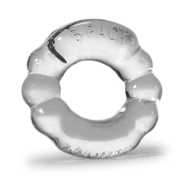 Oxballs Atomic Jock 6-Pack Cockring - Clear