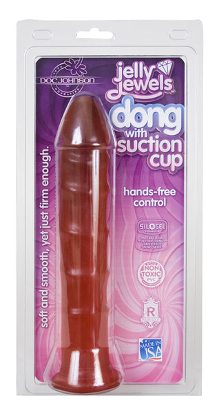 Jelly Jewel Dong with Suction Cup - Ruby