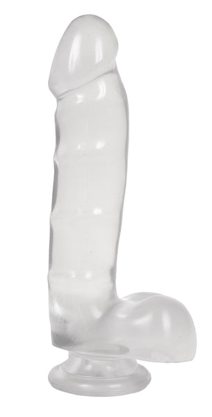 Jelly Jewel Cock & Balls with Suction Cup - Diamond