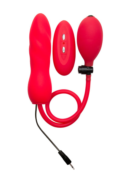 Inflatable Vibrating Silicone Twist - Red