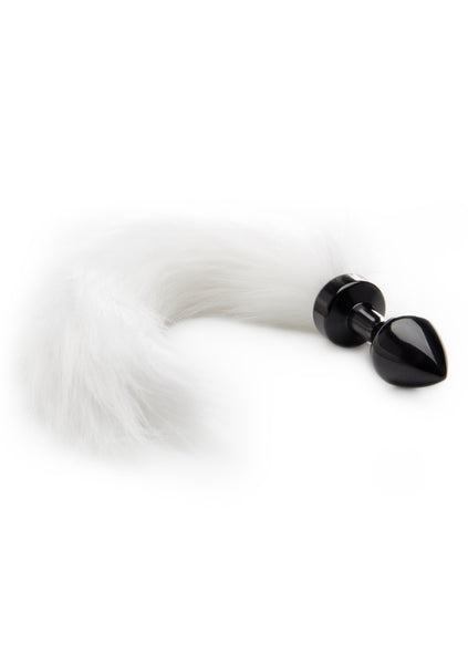 White Tail Buttplug - Black