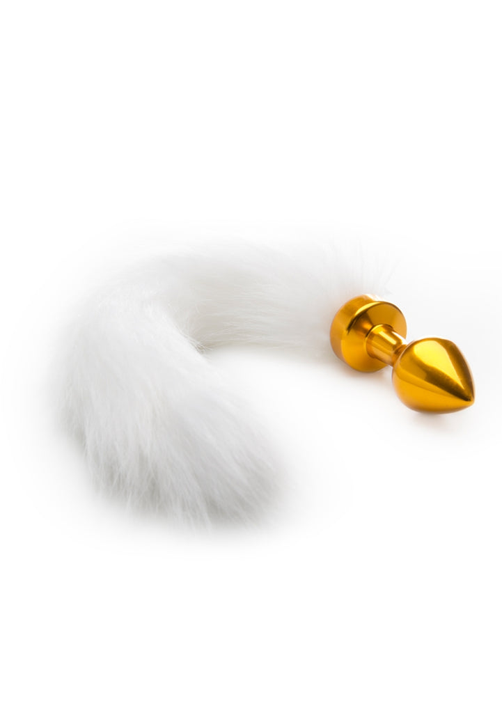 White Tail Buttplug - Gold