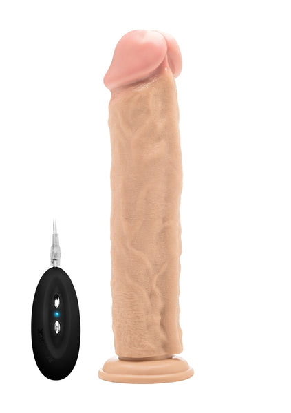 Vibrating Realistic Cock - 11" - Skin