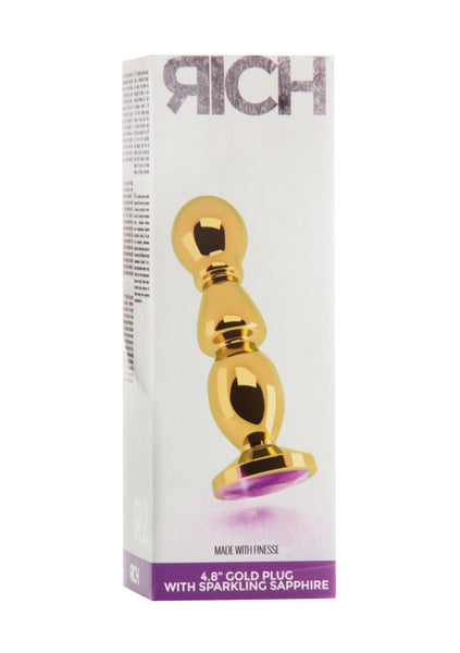 Rich R2 - Gold Plug - 4.8 Inch - Purple Sapphire