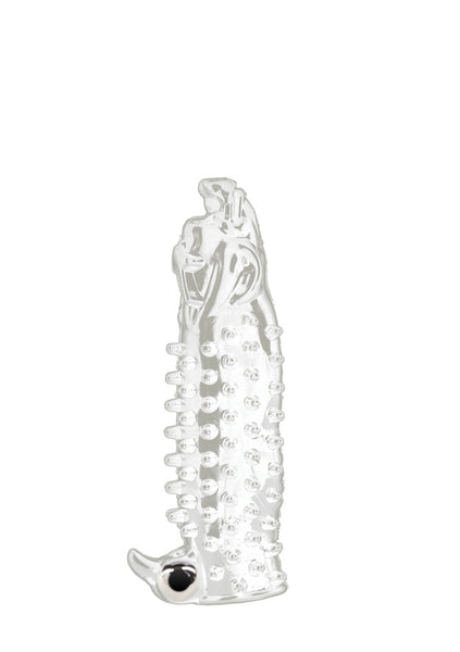 Wagging Dog Vibrating Penis Extension - Transparent