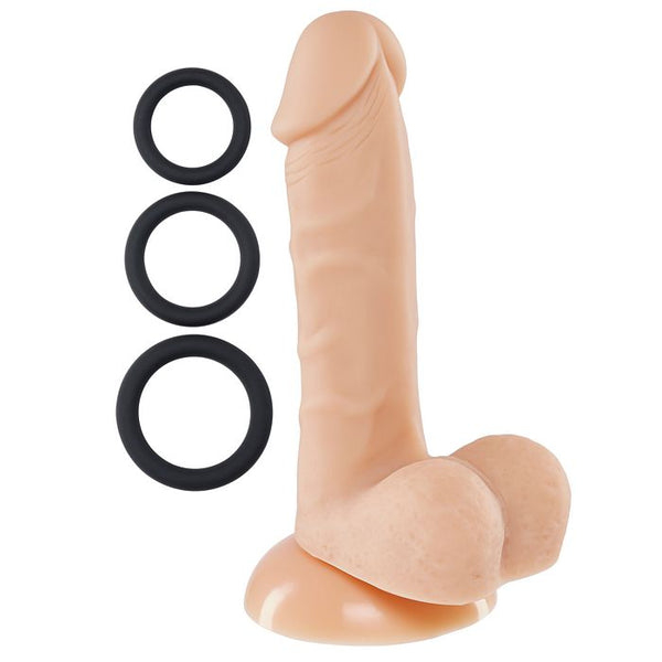 Cloud 9 - Pro Sensual Premium Silicone Dong W/ 3 C Rings Flesh 6 inch