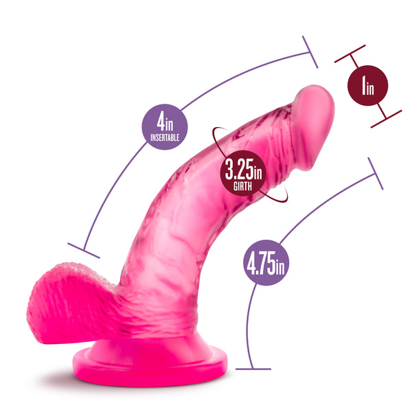 Naturally Yours - 4 Inch Mini Cock - Pink