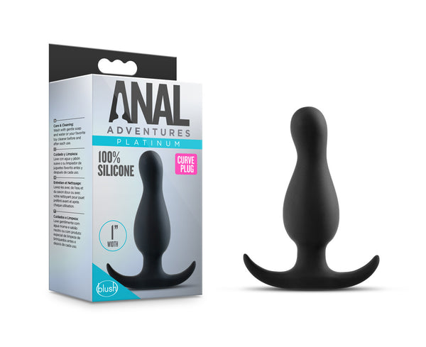 Anal Adventures Platinum - Curve Plug - Black