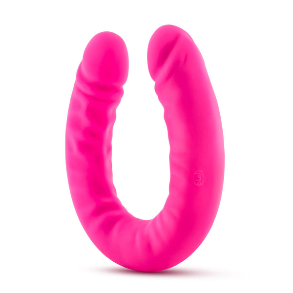 Ruse - 18 Inch Silicone Slim Double Dong - Hot  Pink