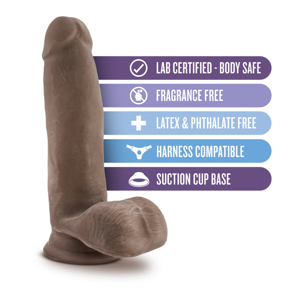 Au Naturel - 7" Sensa Feel Dildo - Chocolate