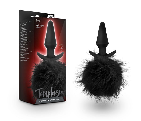 Temptasia - Bunny Tail Pom Plug - Black