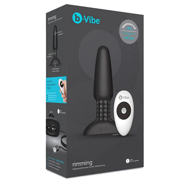 B Vibe Rimming Remote Anal Plug (Black)