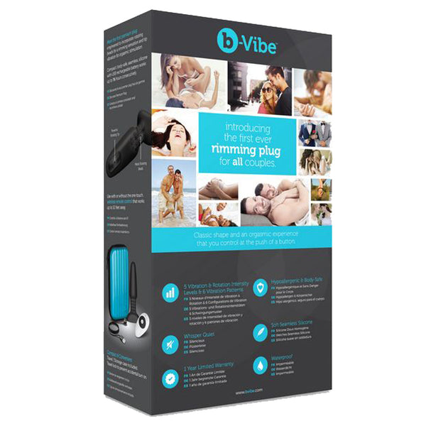 B Vibe Rimming Remote Anal Plug (Black)