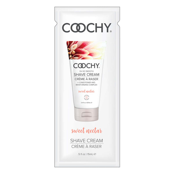 Coochy Shave Cream - Sweet Nectar - 15 ml Foils 24 Count Display