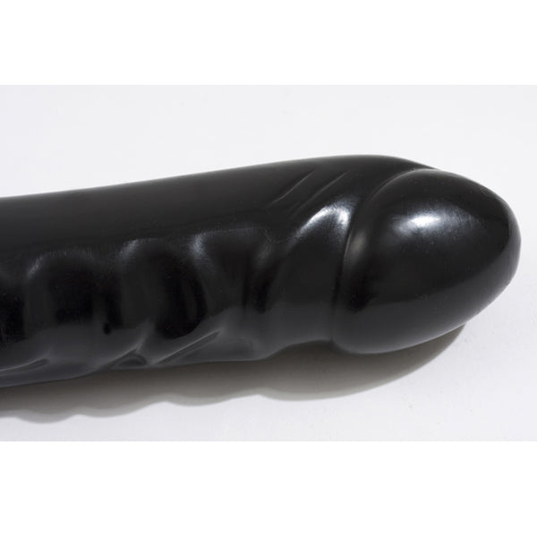 Veined Double Header Dong 18 inch - Black