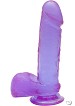 Crystal Jellies 8 inch Ballsy Cock - Purple