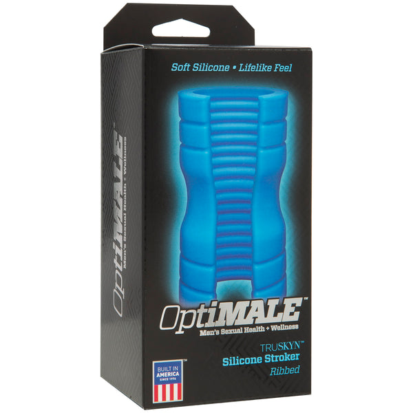 Optimale  - Truskyn  Silicone Stroker - Ribbed -  Blue