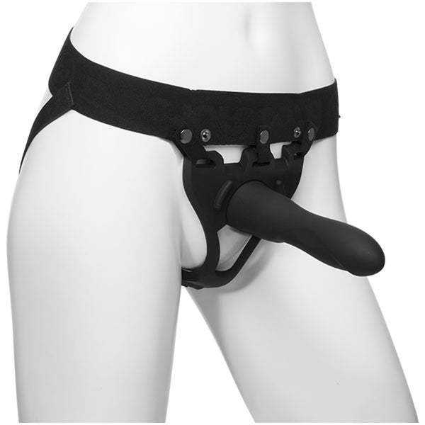 Body Extensions - Hollow Large Dong Strap-on  2-Piece Set - Black