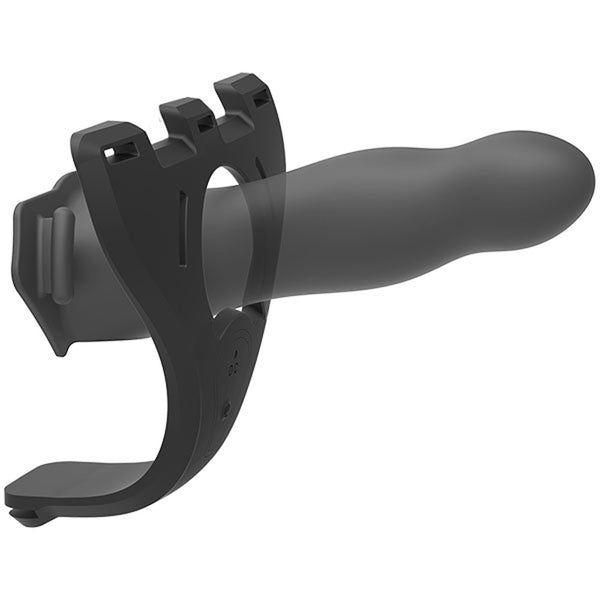 Body Extensions - Hollow Slim Dong Strap-on  2-Piece Set With Clitoral Vibrator - Black