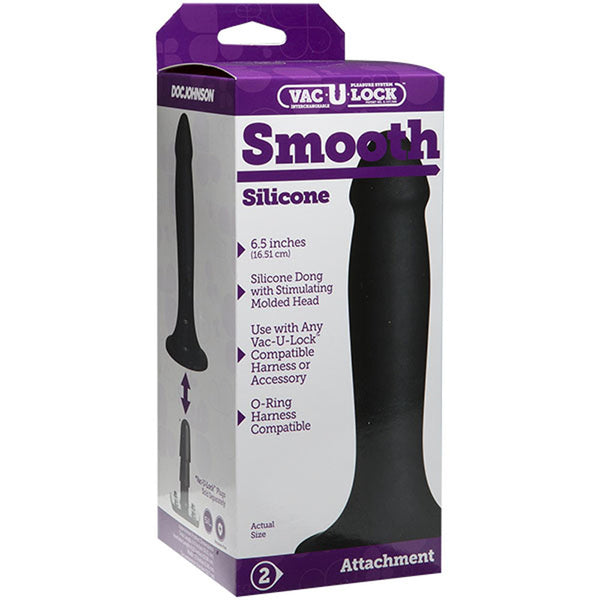 Vac-U-Lock - Smooth - Silicone - Black