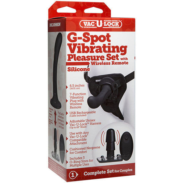 Vac-U-Lock - G-Spot Pleasure Set - Vibrating -  Black