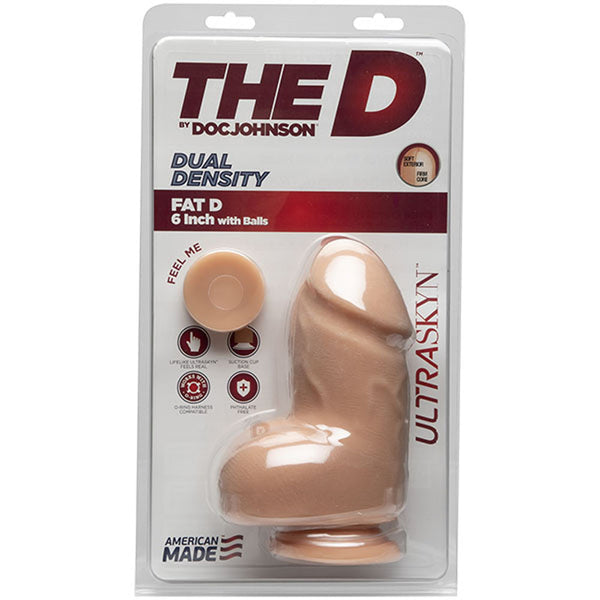 The D - Fat D - 6 Inch With Balls - Ultraskyn -  Vanilla