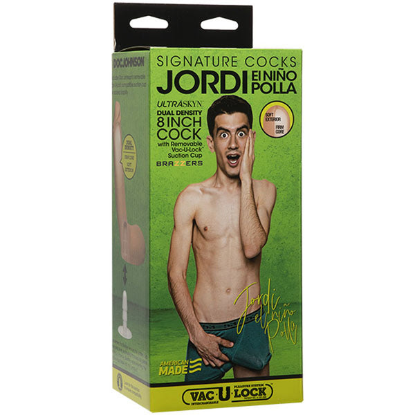 Signature Cocks - Jordi El Nio Polla -  8 Inch  - Ultraskyn Cock With Removable Vul Suction Cup