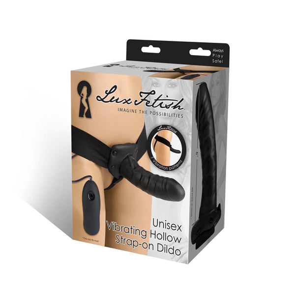 Lux Fetish Unisex Vibrating Hollow Strap-on Dildo