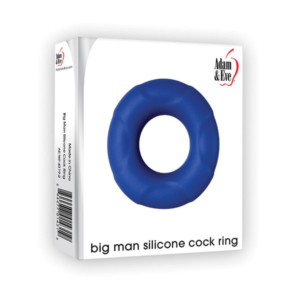 Adam & Eve Big Man Silicone Cock Ring - Blue