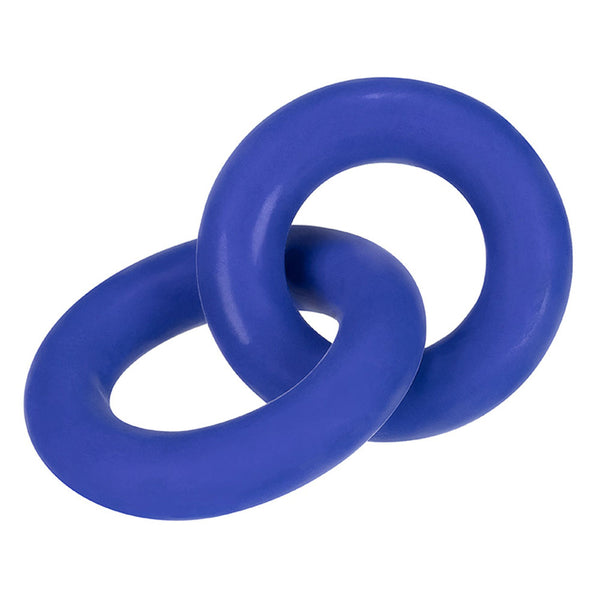 Hunkyjunk Duo Linked Cock Ball Rings - Cobalt