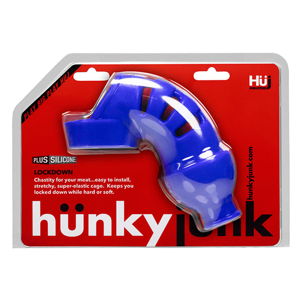 Hunkyjunk Lockdown Chasity Packer - Cobalt