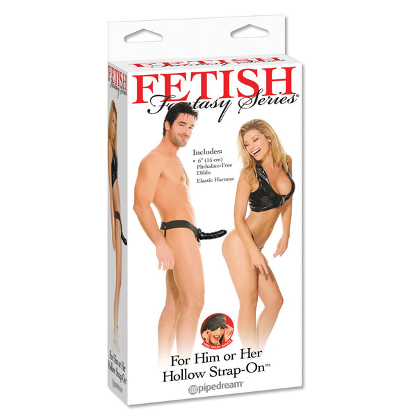 Fetish Fantasy Series for Him or Her Hollow Strap-on - Black