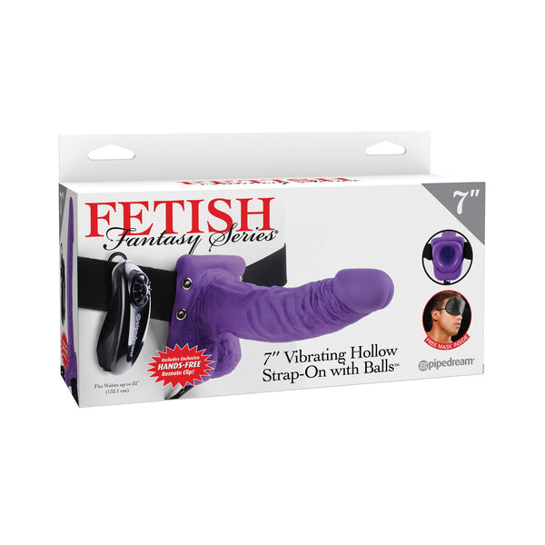 Fetish Fantasy Series 7-Inch Vibrating Hollow Strap-on With Balls