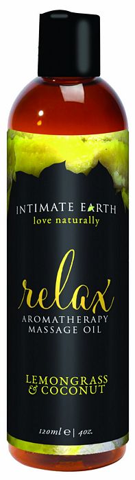 Intimate Earth Relaxing Massage Oil - 120 ml Coconut & Lemongrass