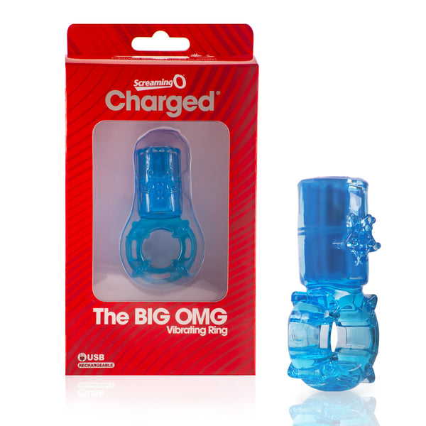 Big Omg Vibrating Ring - Blue - Each