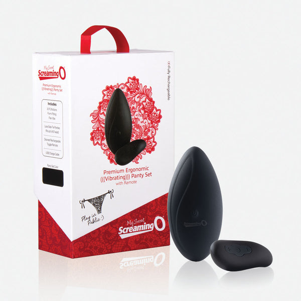 Premium Ergonomic Remote Panty Set - Black - Each