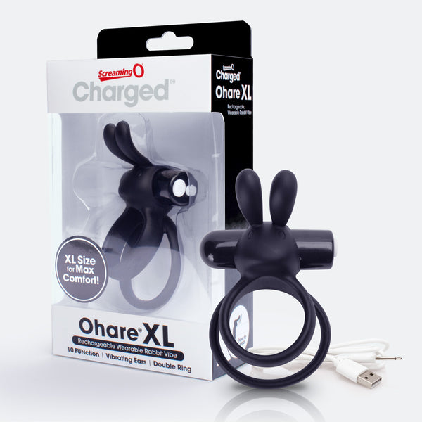 Charged Ohare XL Wearable Rabbit Vibe - Black - Each