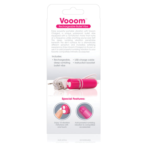 Charged Vooom Rechargeable Bullet Vibe - Pink