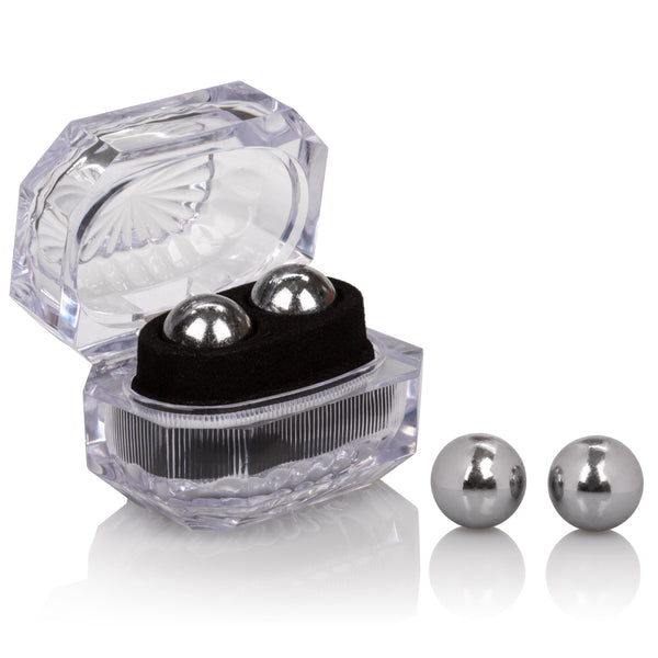 Weighted Orgasm Balls Metallic - Silver